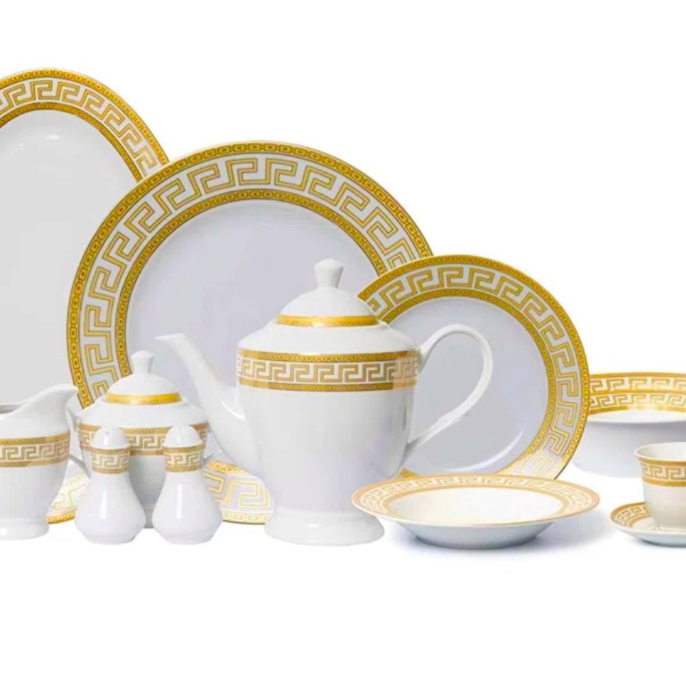 Elegant Gold Trimmed Dinnerware Set